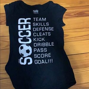 Justice soccer tee shirt